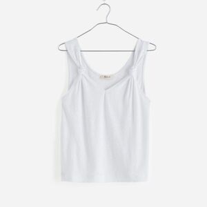 NWT MADEWELL White Sleeveless Knot Detail Tank Top Size Medium
